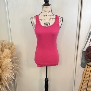 Abound Pink Ribbed Tank Top size Large